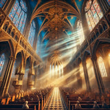 a4DALL·E 2024-12-04 19.50.00 - A surreal yet photorealistic view of a cathedral interior seen from above, focusing on intricate architectural details such as stained glass windows,