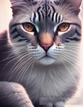 Feline Emotion V1: Ai-Generated Cat Poster Animal Ai Art