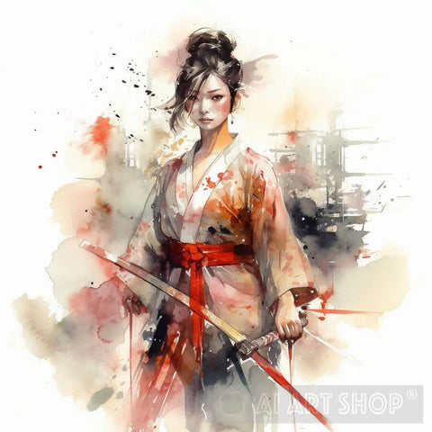 Female Asian Heroin Holding A Sword Ai Painting