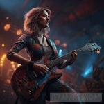 Female Guitarist Ai Artwork