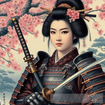 Female Samurai And Geisha Ai Artwork