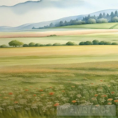 Fields Nature Ai Art