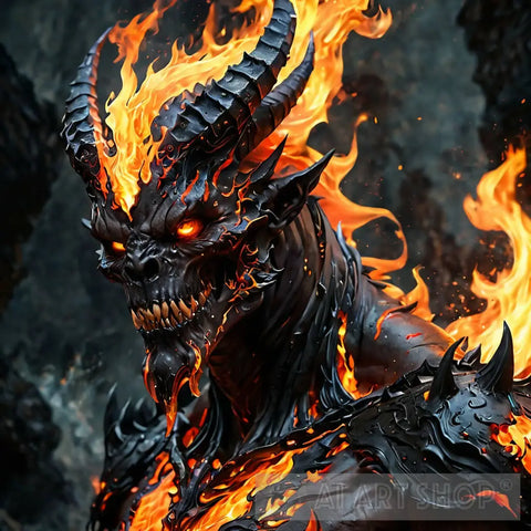 Fire Demon Ai Artwork