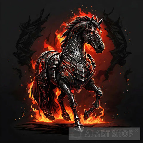 Fire Horse Animal Ai Art