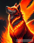 Fire Wolf Ai Artwork