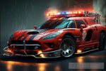 Firefighter Race Car Street Ai Art