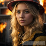 Firewomen Portrait Ai Art