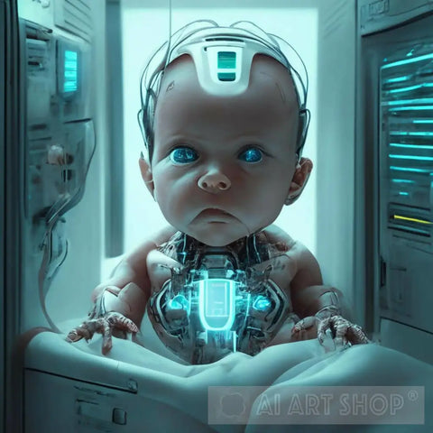 First Bionic Baby Borne After Armageddon Expressionism Ai Art