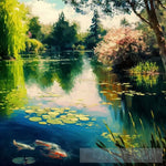 Fish Pond Abstract Ai Art