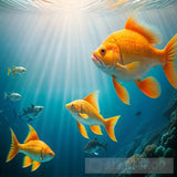 Fish Turtle Ocean Nature Landscape Animal Ai Art