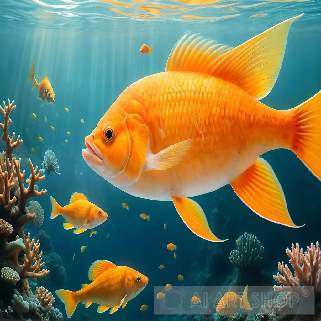 Fish, turtle, ocean, nature, landscape
