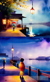 Fishing Village Landscape Ai Art