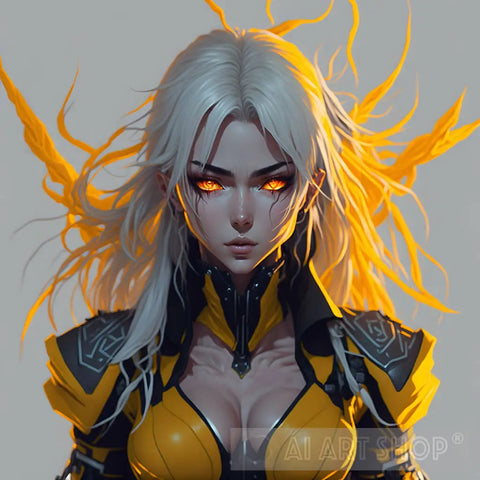 Flaming Yellow Ai Artwork