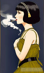 Flapper Girl Smoking I Portrait Ai Art