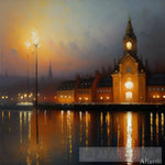 Floating Cityscape Lit By Magical Torches Architecture Ai Art