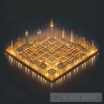 Floating Cityscape Lit By Magical Torches Architecture Ai Art