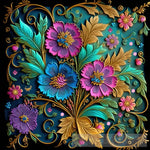 Floral 3D Effect Ai Artwork