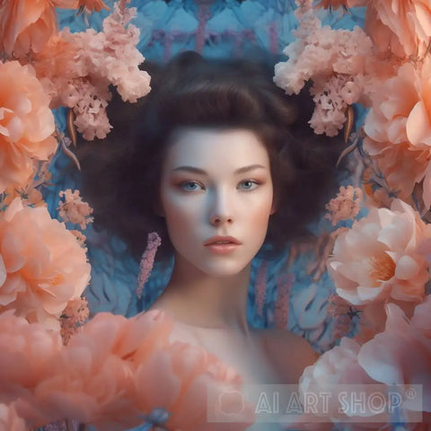 Floral Portrait Ai Art