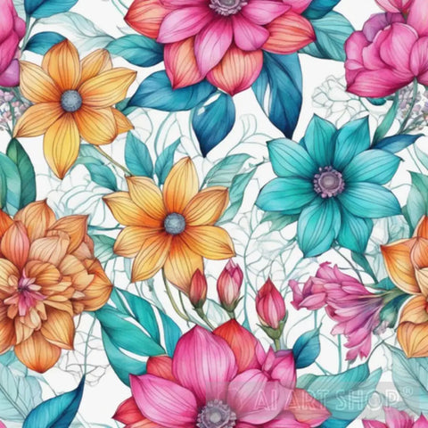 Flourishing Flowers Ai Painting