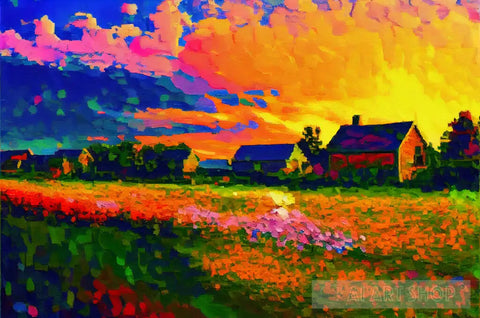 Flower Field Impressionism Ai Art