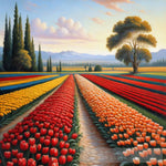 Flower Fields Landscape Ai Art