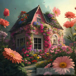 Flower House Art Landscape Ai Art