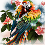 Flower Parrot Animal Ai Art