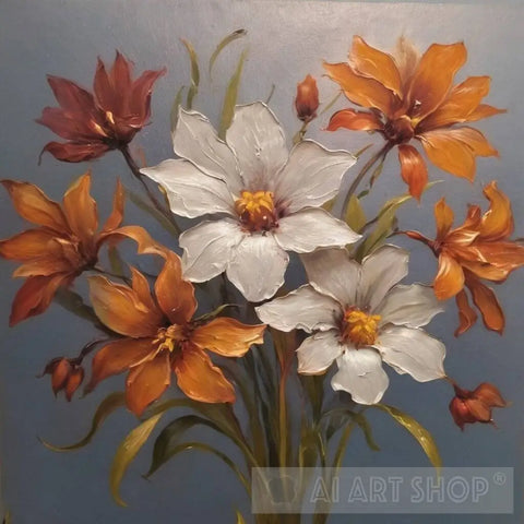 Flowers In A Vase Ai Painting