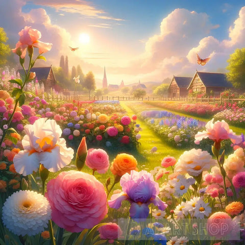 Flowers In The Garden Ai Painting