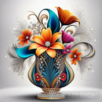 Flowers In Vase Ai Painting