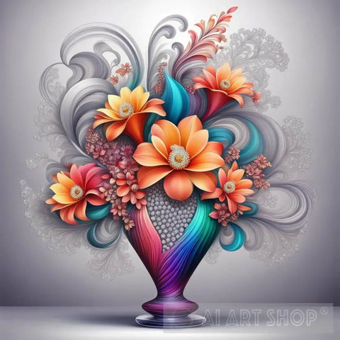 Flowers In Vase 4 Ai Painting