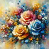 Flowers Oil Painting Abstract Art Abstract Ai Art