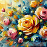 Flowers Oil Painting Abstract Art Abstract Ai Art