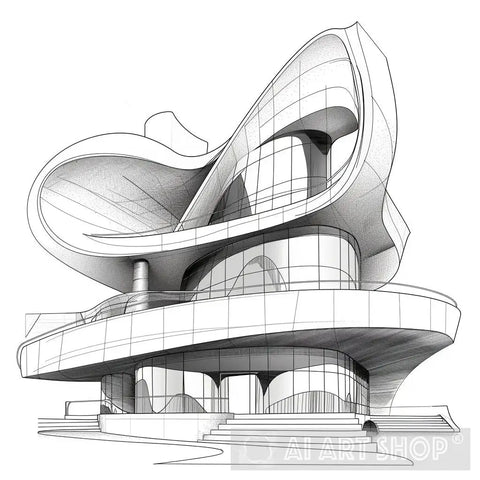 Fluid Harmony Architecture Ai Art