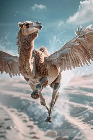 Flying Camel Animal Ai Art