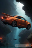 Flying Car Chase Through An Underwater City Portrait Ai Art