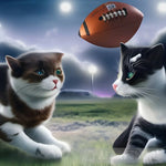 Footballer Cats Animal Ai Art
