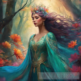 Beautiful Forest Goddesses Portrait Ai Art