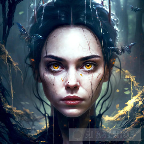 Forest Lady Portrait Ai Art