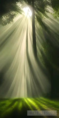 Forest Light Bending #4 Nature Ai Art