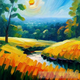 Forest Meadows Oil Painting Abstract Landscape Ai Art