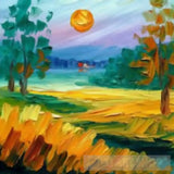 Forest Meadows Oil Painting Abstract Landscape Ai Art