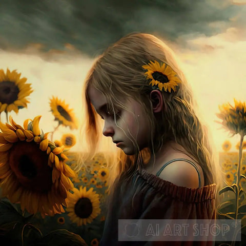 Forever A Sunflower Girl Expressionism Ai Art