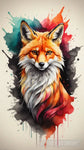 Fox And Colors Animal Ai Art
