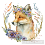 Fox And Flower Animal Ai Art