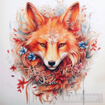 Fox Floral Dream Animal Ai Art
