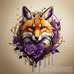 Fox With Roses Animal Ai Art