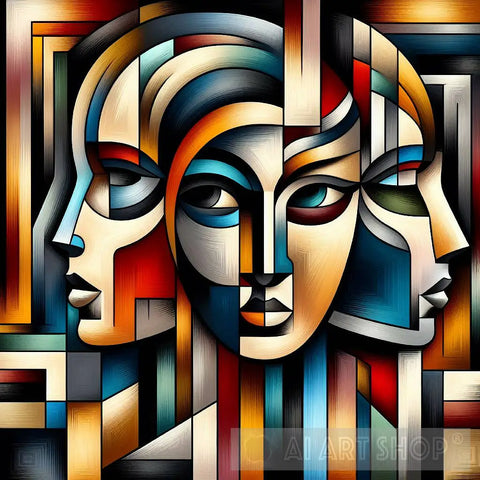 Fragmented Elegance: The Cubist Feminine Modern Ai Art