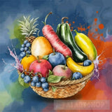 Fresh And Delicious Fruit Vegetable Basket Ai Artwork