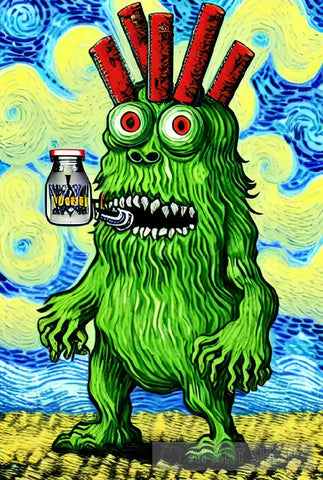 Friendly Vaping Vodka Monster Ai Artwork